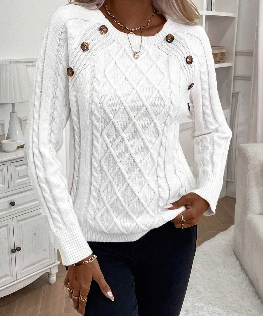 Francisca – Cardigan de malha com botões