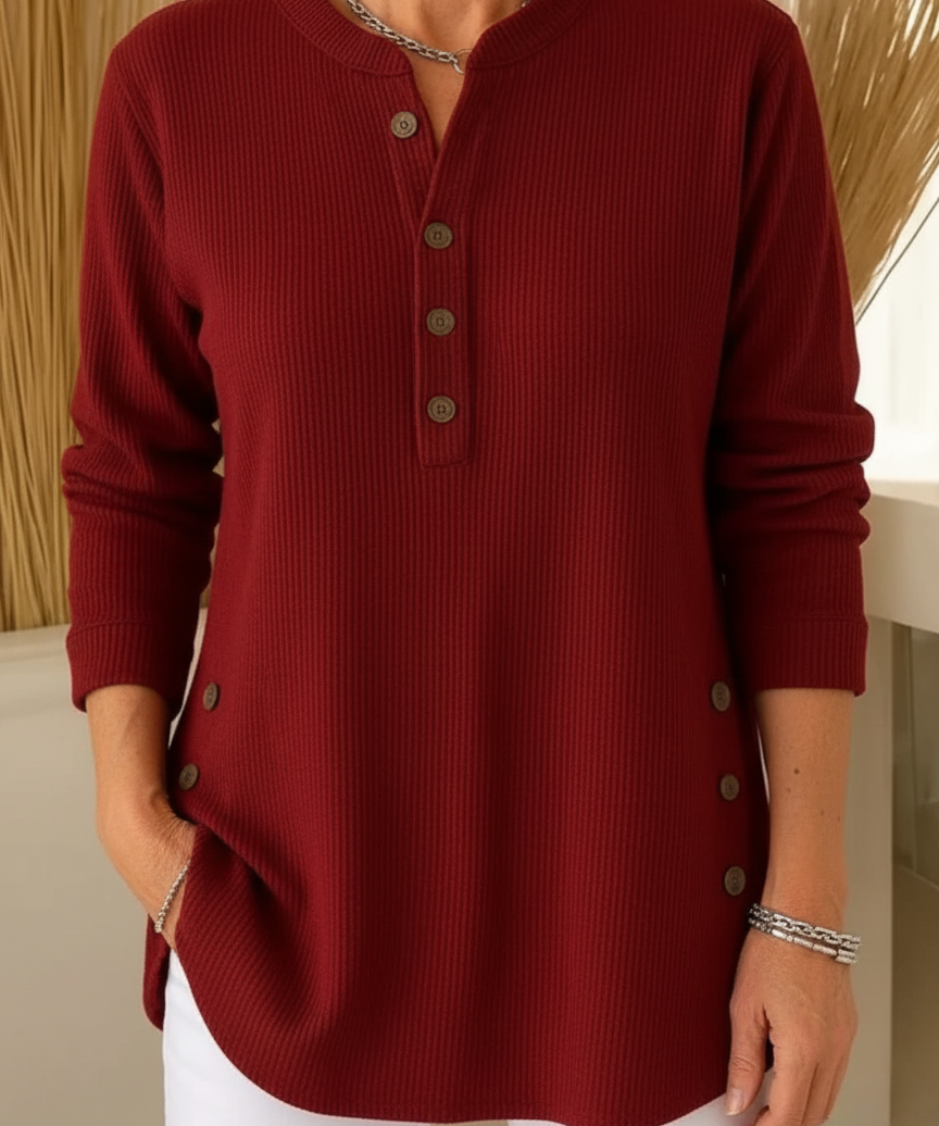 Elise Plain Knit Jumper with Long Sleeves