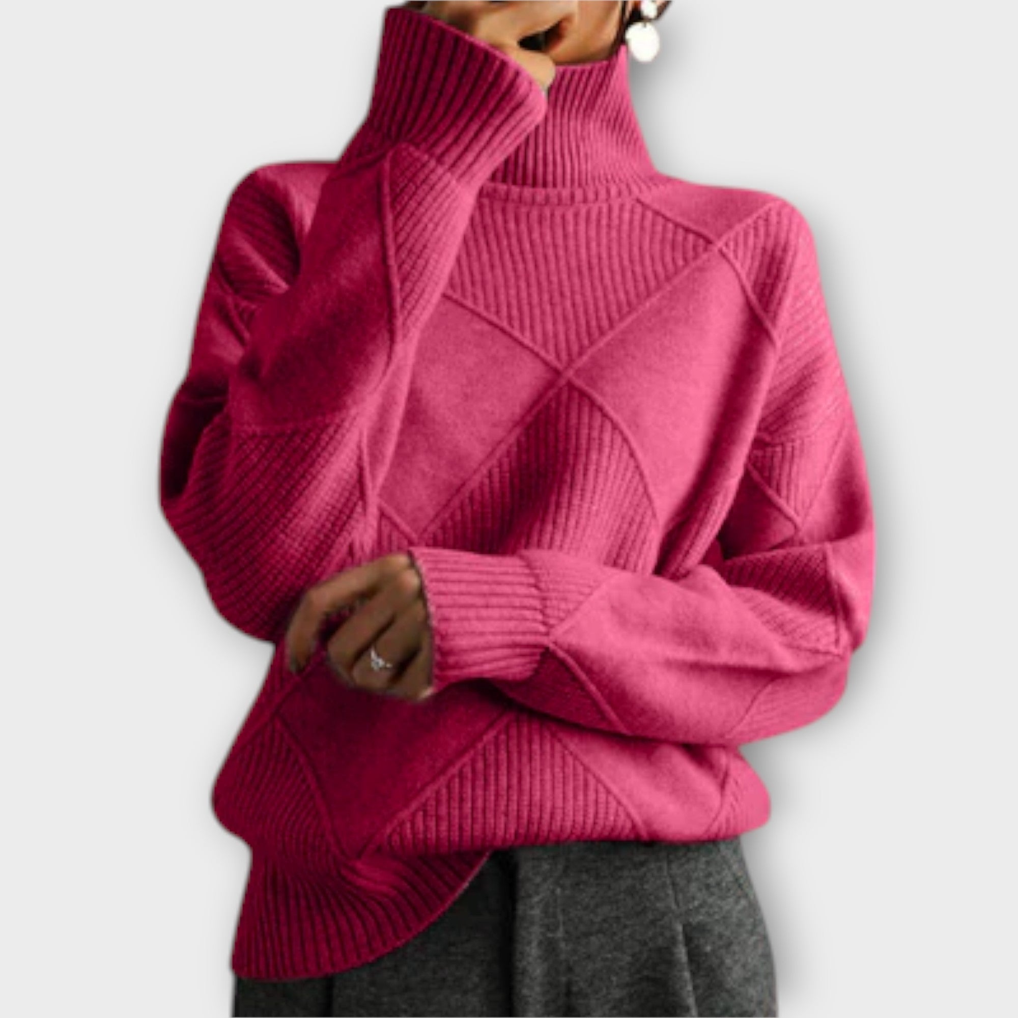Melanie - Comfortable High Neck Sweater