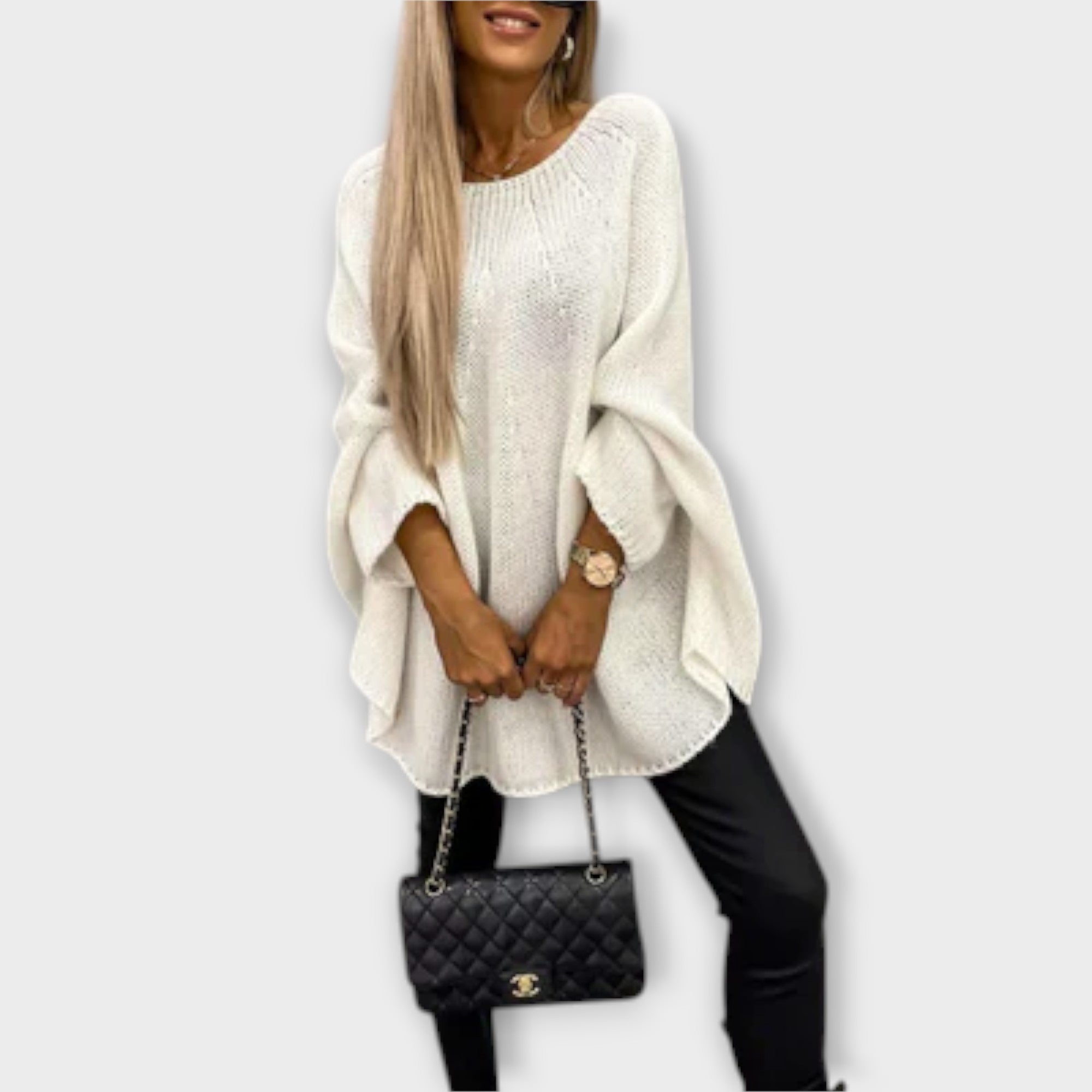 Isabelle - Elegantní dámský svetr s kulatým krkem