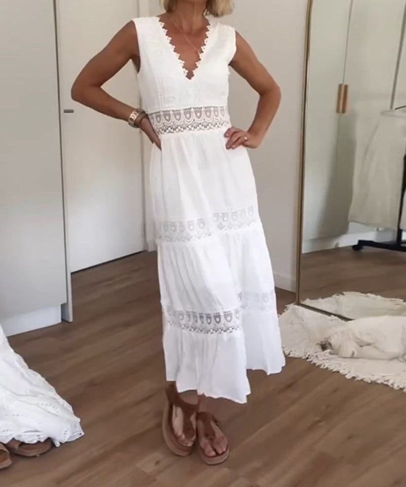 Kim - Lace Dress with V-neckline