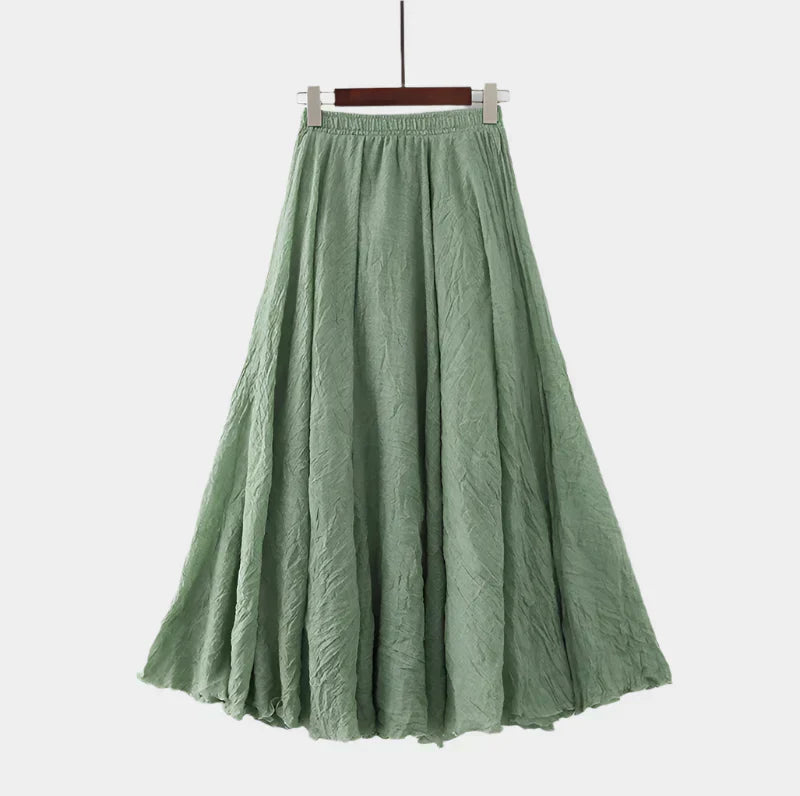 Saia elegante de cintura alta