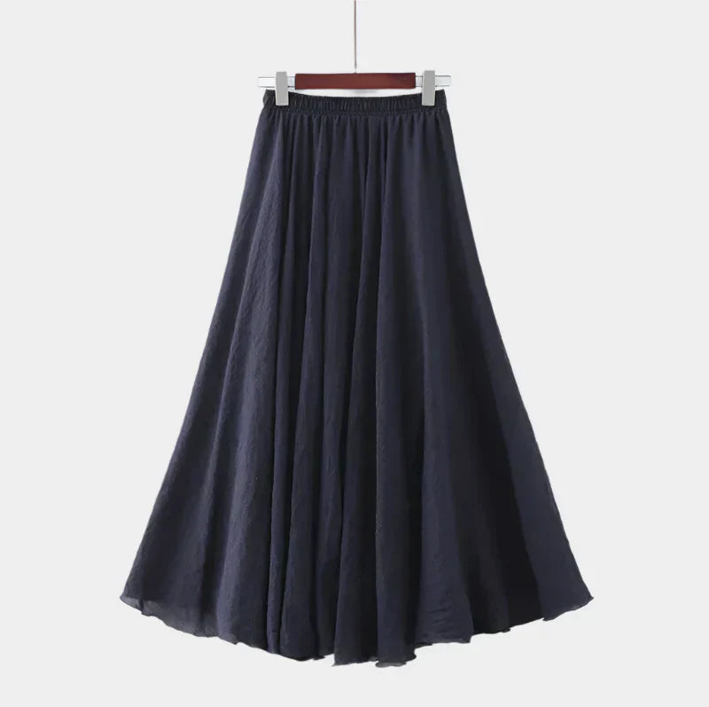 Saia elegante de cintura alta