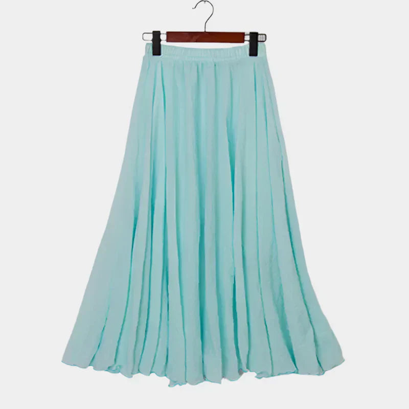 Saia elegante de cintura alta