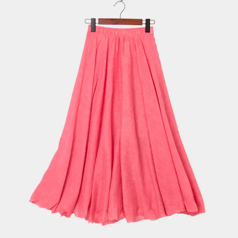 Saia elegante de cintura alta