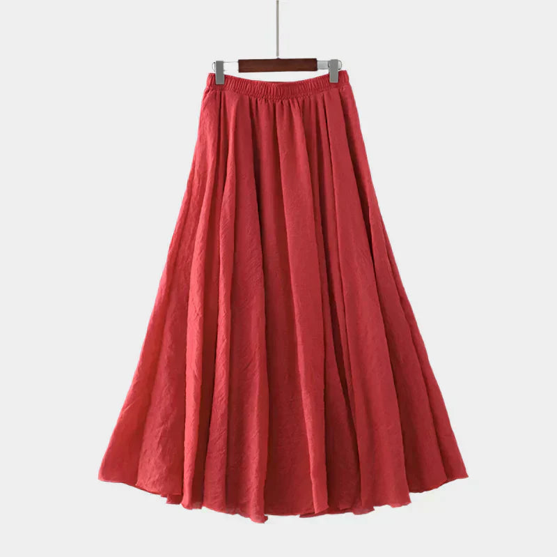 Saia elegante de cintura alta