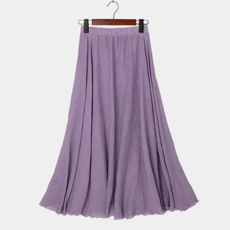 Saia elegante de cintura alta