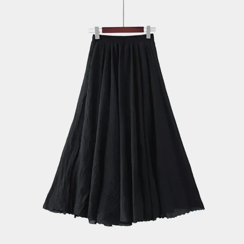 Saia elegante de cintura alta