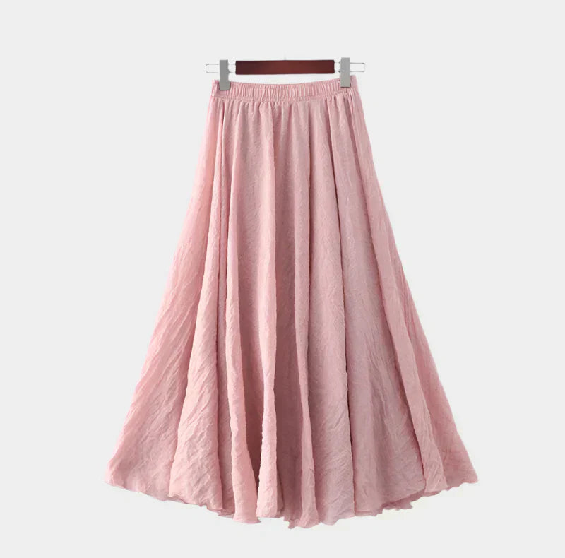 Saia elegante de cintura alta