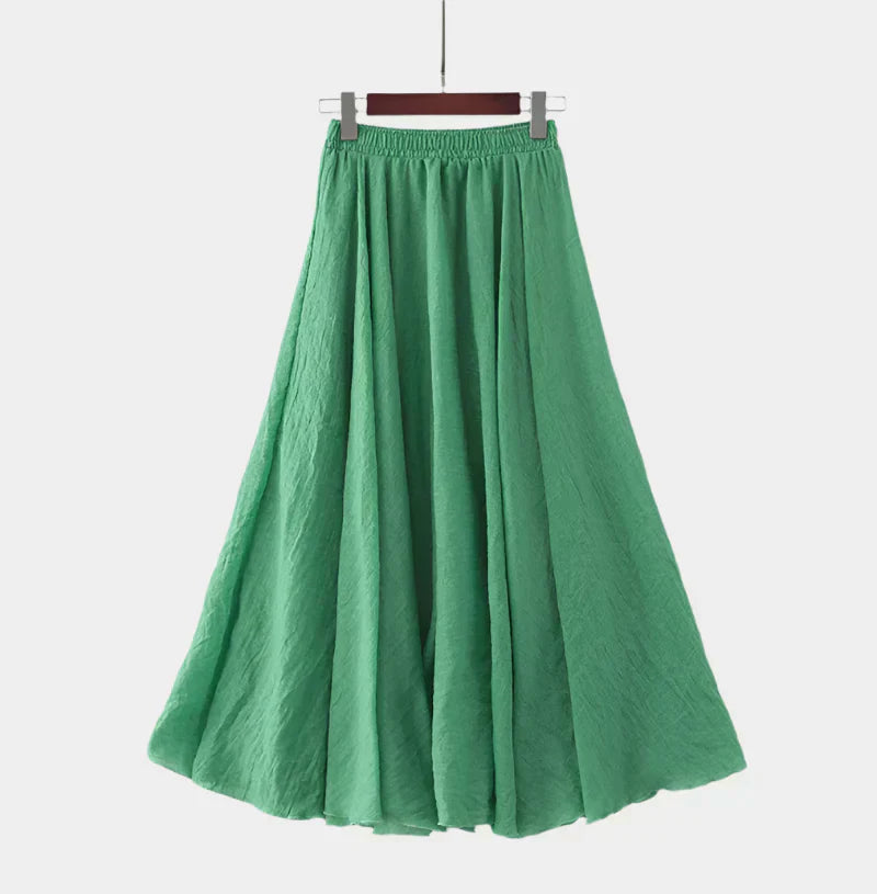 Saia elegante de cintura alta
