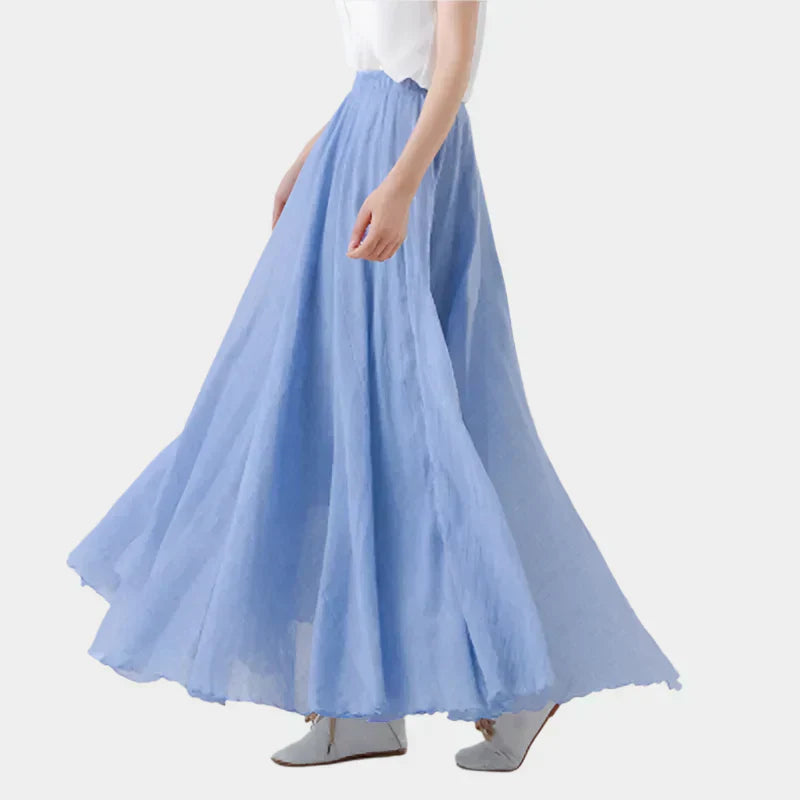 Saia elegante de cintura alta