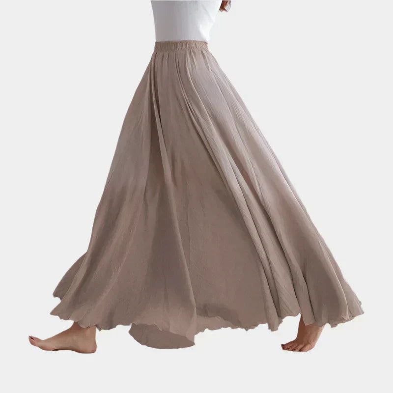 Saia elegante de cintura alta