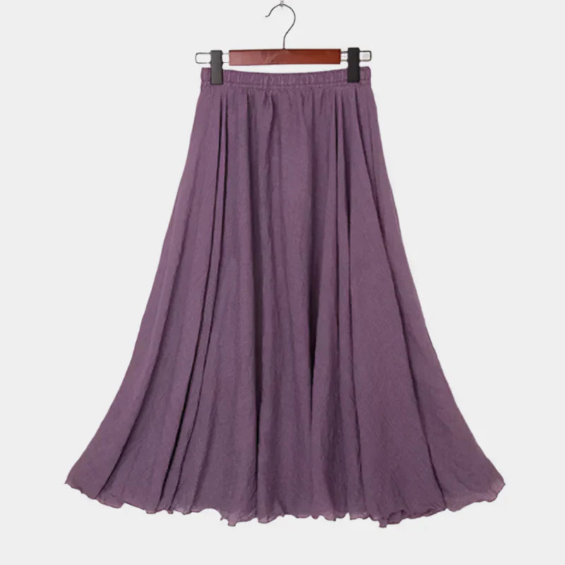 Saia elegante de cintura alta