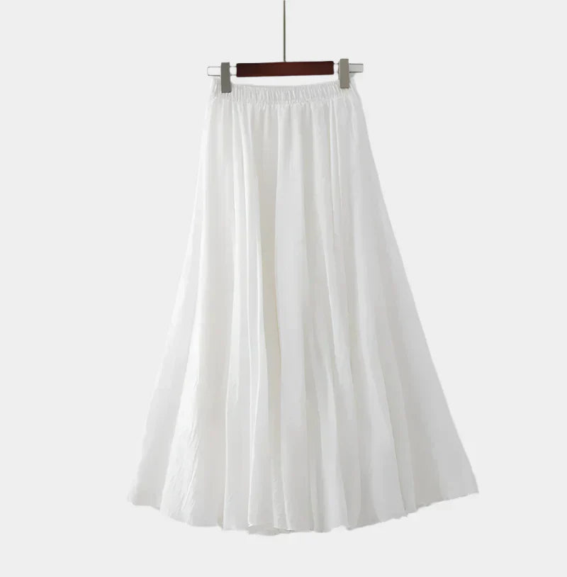 Saia elegante de cintura alta