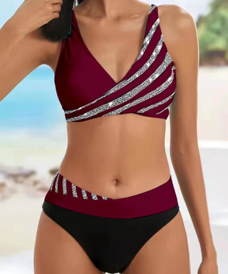 Vera - Biquíni estampado em tons quentes