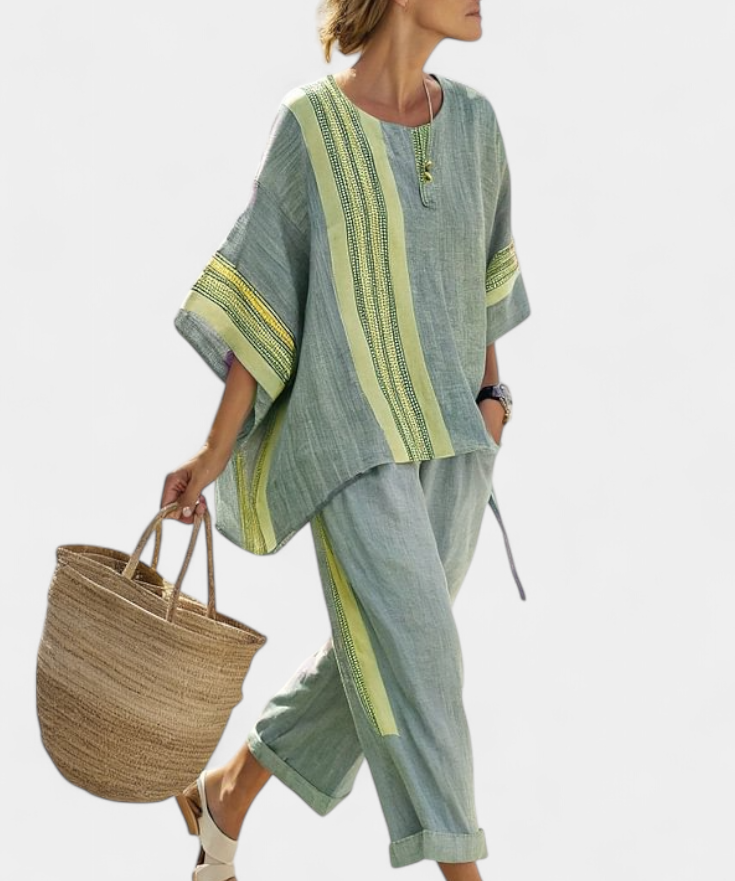 Lorena – Boho souprava z lnu a bambusu