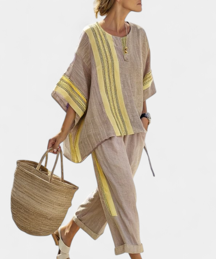 Lorena – Boho souprava z lnu a bambusu