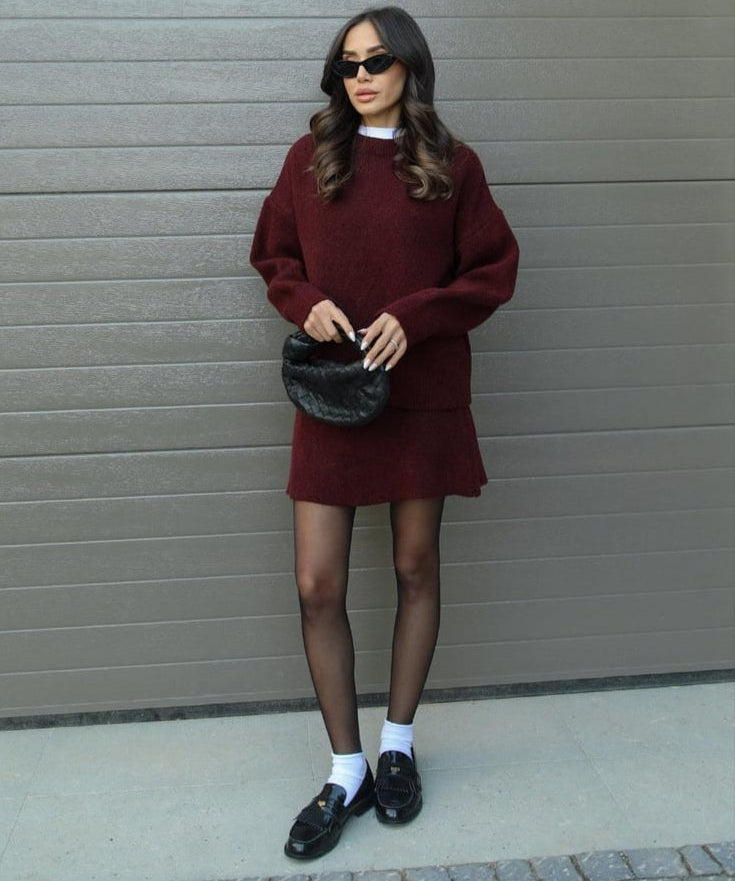 Lara - Podzimní pletený set