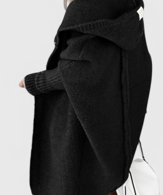 Oversized Hooded Knit Cardigan