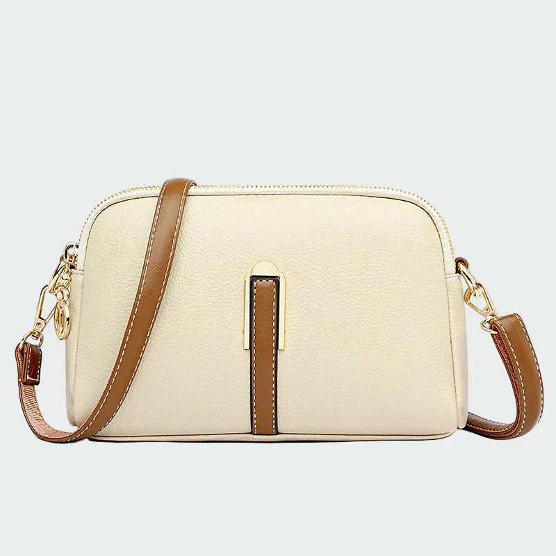 Elegante bolsa de couro a tiracolo