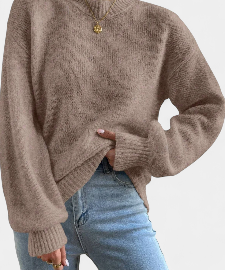 Mae | Knitted Sweater with Balloon Sleeves