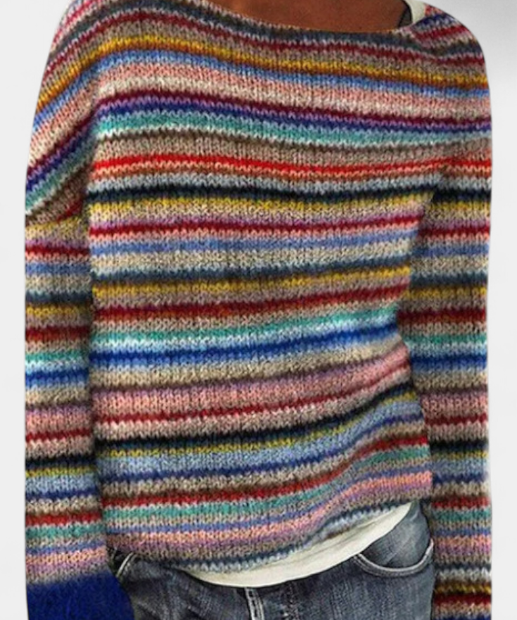Jolessa Knitted Jumper with Nordic Print