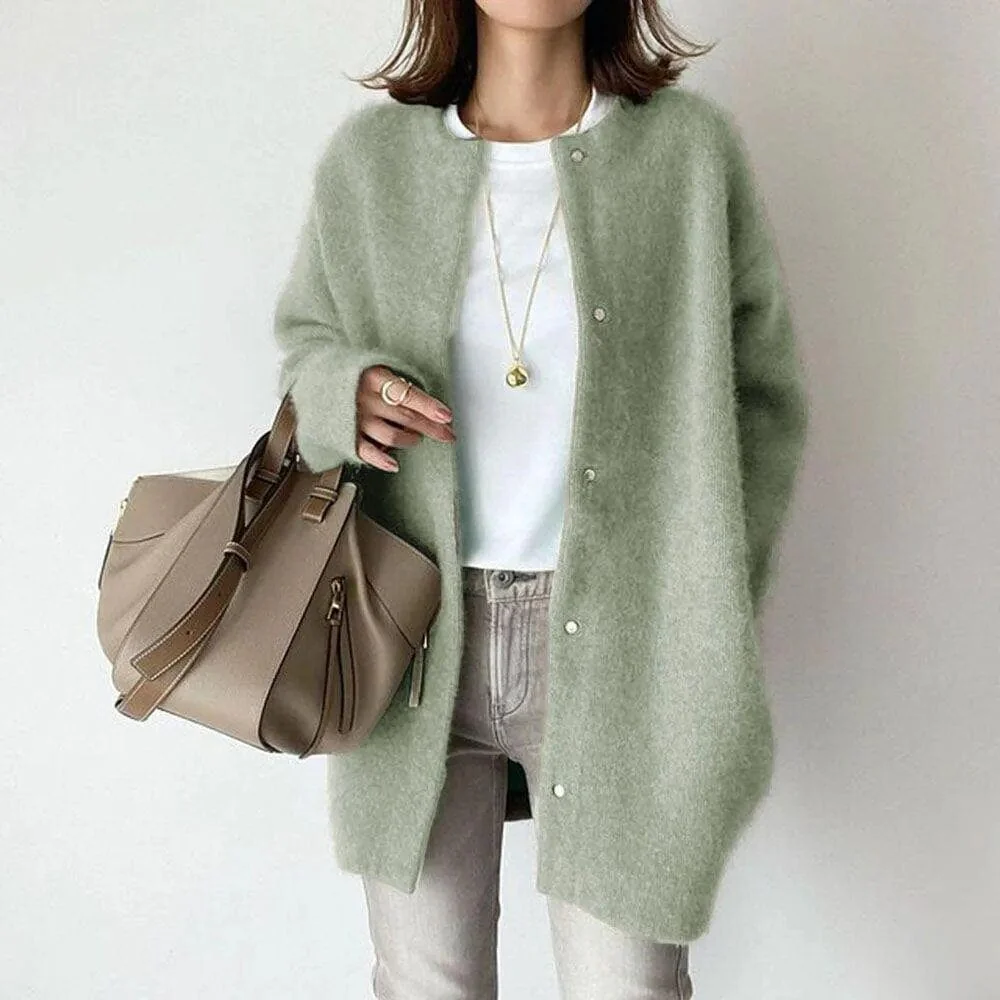 Vanna Luxurious Knit Jacket with Buttons