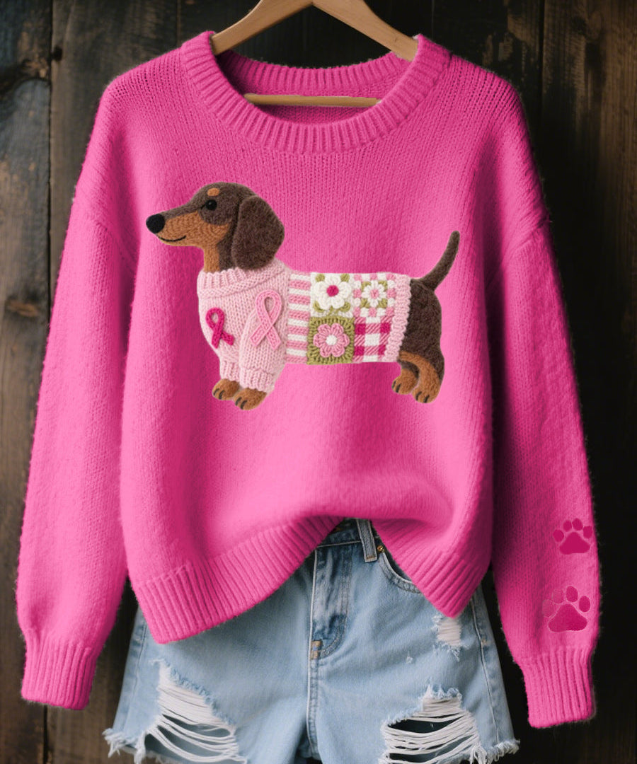 Amor Teckel™ – Cosy Patchwork Sweater