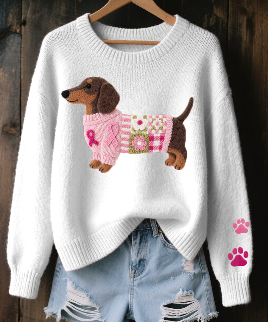 Amor Teckel™ – Cosy Patchwork Sweater
