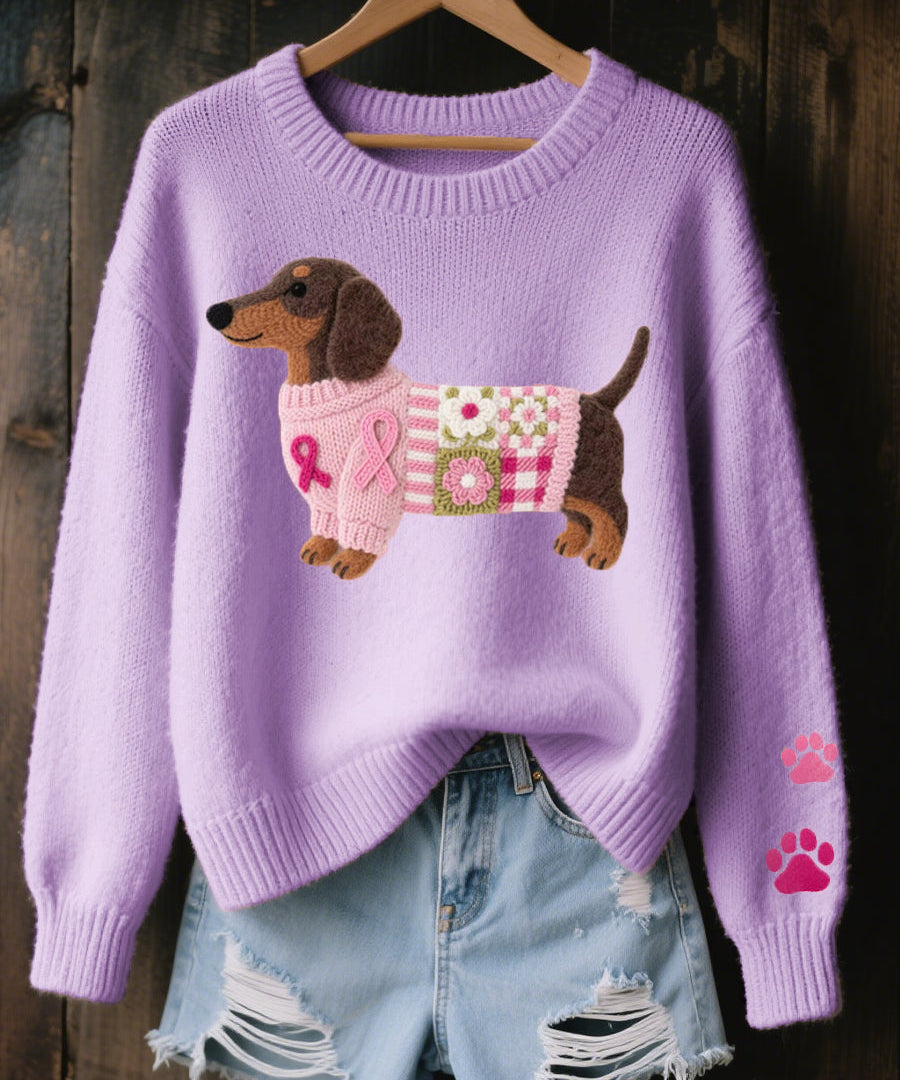 Amor Teckel™ – Pohodlný patchwork svetr